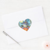 KLEINE BBT CAT-KITTEN, CUTE EN COLORFUL HART STICKER (Envelop)