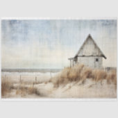 Kleine Beach House Scène Decoupage Papier (Voorkant)