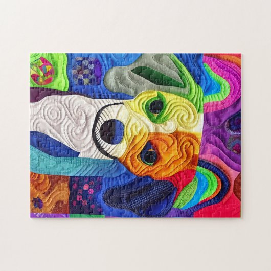 Kleine beagle puppy Quilly als design Legpuzzel (Horizontaal)