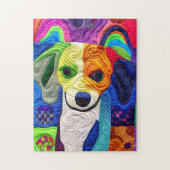 Kleine beagle puppy Quilly als design Legpuzzel (Verticaal)
