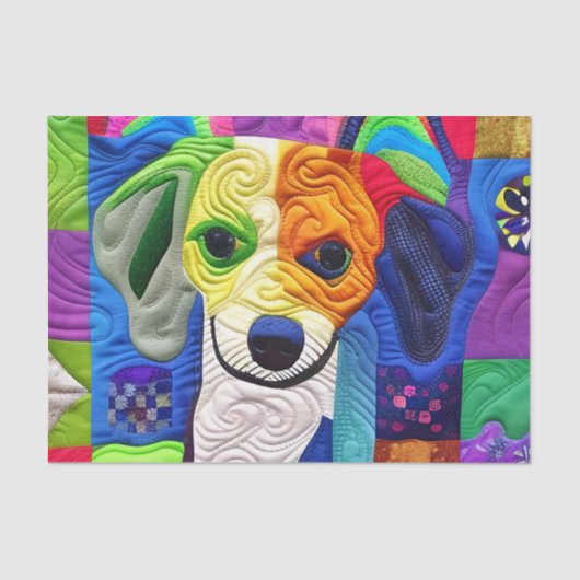 Kleine beagle puppy Quilly als design Tissuepapier (Voorkant)