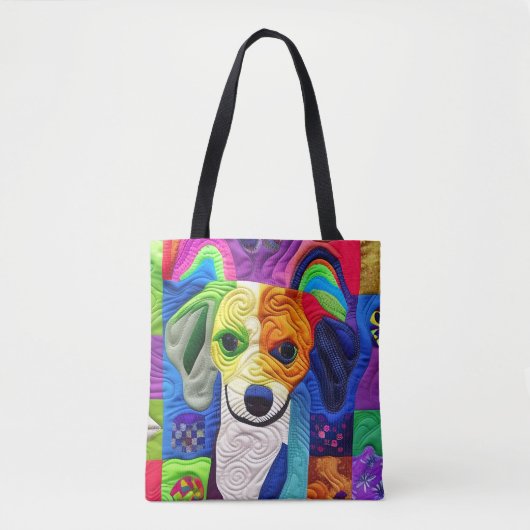 Kleine beagle puppy Quilly als design Tote Bag (Voorkant)