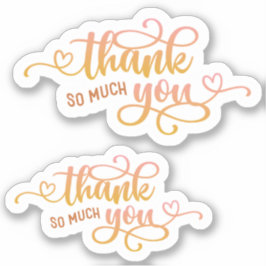 Kleine bedrijfscutrof Dank u Sticker