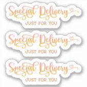 Kleine bedrijfscutrof Dank u Sticker (Voorkant)