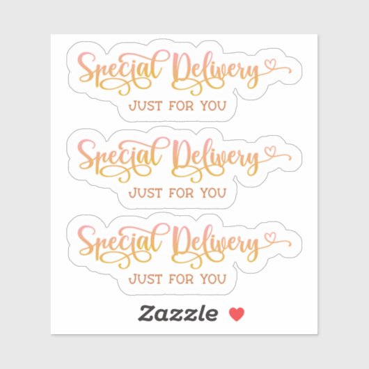 Kleine bedrijfscutrof Dank u Sticker (Vel)