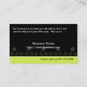 Kleine bedrijfseigenaar, paardenbloem visitekaartje (Achterkant)