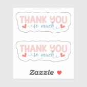 Kleine BedrijfsKute Modern Dank u Stickers (Vel)