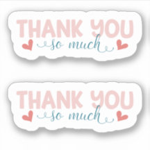 Kleine BedrijfsKute Modern Dank u Stickers