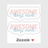 Kleine bedrijfskutroze Dank u Sticker (Vel)