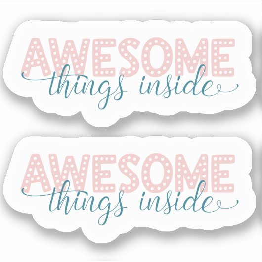 Kleine bedrijfskutroze Dank u Sticker (Voorkant)