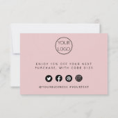 Kleine bedrijven bedankkaart voor de klant (Achterkant)