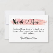 Kleine bedrijven bedankkaart voor de klant (Voorkant)