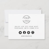 Kleine bedrijven bedankkaart voor de klant (Achterkant)