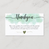 Kleine bedrijven bedankkaart voor de klant visitekaartje (Voorkant)