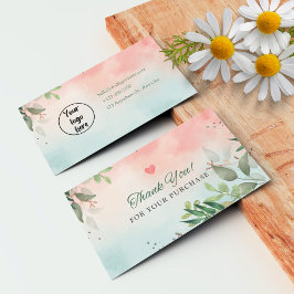 Kleine bedrijven bedankkaart voor de klant visitekaartje