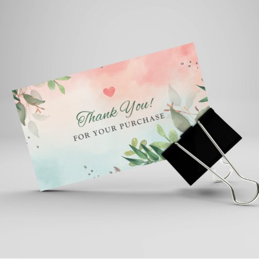 Kleine bedrijven bedankkaart voor de klant visitekaartje