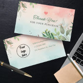 Kleine bedrijven bedankkaart voor de klant visitekaartje