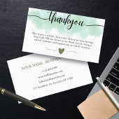 Kleine bedrijven bedankkaart voor de klant visitekaartje