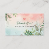 Kleine bedrijven bedankkaart voor de klant visitekaartje (Voorkant)