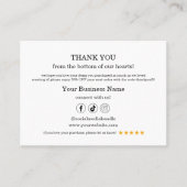 Kleine bedrijven bedankt procent korting op QR-Kaa Visitekaartje (Voorkant)