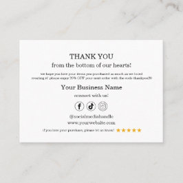 Kleine bedrijven bedankt procent korting op QR-Kaa Visitekaartje