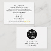 Kleine bedrijven bedankt procent korting op QR-Kaa Visitekaartje (Voorkant / Achterkant)