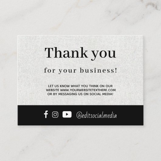 Kleine bedrijven Bedankt voor het winkelen Kaart (Voorkant)