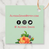 Kleine bedrijven Bloemen Product Labels (Achterkant)