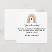 Kleine bedrijven Dank je Kaarten (Voorkant / Achterkant)