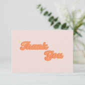 Kleine bedrijven Dank u voor de Retrografische kaa Bedankkaart (Staand voorkant)