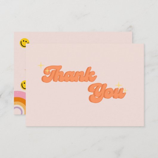 Kleine bedrijven Dank u voor de Retrografische kaa Bedankkaart (Voorkant / Achterkant)