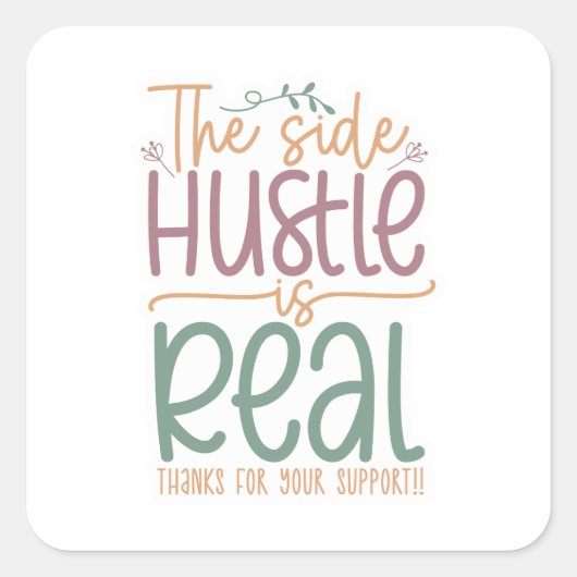 Kleine bedrijven Dank u wel! Vierkante Sticker (Voorkant)