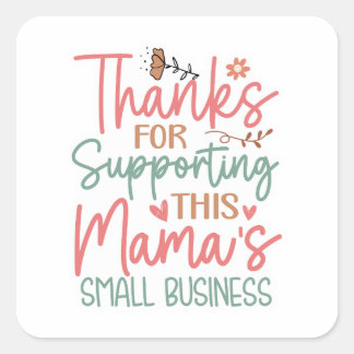 Kleine bedrijven Dank u wel! Vierkante Sticker