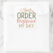 Kleine bedrijven Dank u wel! Vierkante Sticker (Tas)