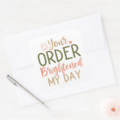 Kleine bedrijven Dank u wel! Vierkante Sticker (Envelop)