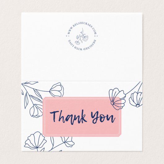 Kleine bedrijven - Hartelijk dank - Kaart voor kle Visitekaartje (Buitenkant ongevouwen)