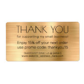 Kleine bedrijven Hartelijk dank voor uw boodschap  Etiket (Voorkant)