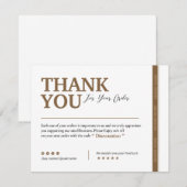 Kleine bedrijven Hartelijk dank voor uw kaart (Voorkant / Achterkant)