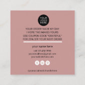 Kleine bedrijven Hartelijk dank voor uw kaart (Achterkant)