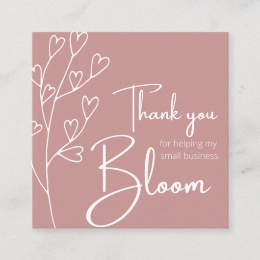 Kleine bedrijven Hartelijk dank voor uw kaart (Voorkant)