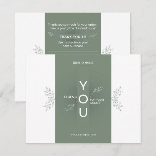 Kleine bedrijven Hartelijk dank voor uw kaart (Voorkant / Achterkant)