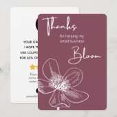 Kleine bedrijven Hartelijk dank voor uw kaart (Voorkant / Achterkant)