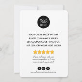 Kleine bedrijven Hartelijk dank voor uw kaart (Achterkant)