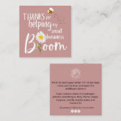 Kleine bedrijven Hartelijk dank voor uw kaart (Voorkant / Achterkant)