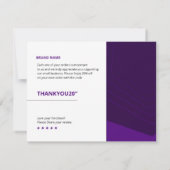 Kleine bedrijven Hartelijk dank voor uw kaart (Achterkant)