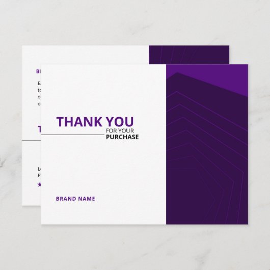 Kleine bedrijven Hartelijk dank voor uw kaart (Voorkant / Achterkant)