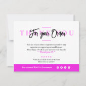 Kleine bedrijven Hartelijk dank voor uw kaart (Voorkant)