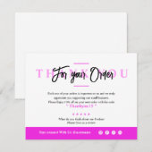 Kleine bedrijven Hartelijk dank voor uw kaart (Voorkant / Achterkant)