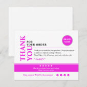 Kleine bedrijven Hartelijk dank voor uw kaart (Voorkant / Achterkant)