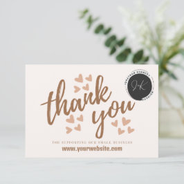 Kleine bedrijven Hartelijk dank voor uw kaart Notitiekaartje